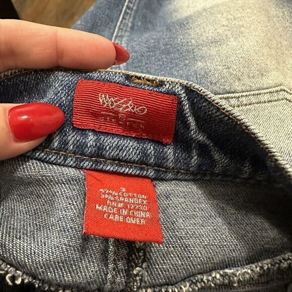 Y2K Mossimo Denim Jean Midi Skirt Ruffle Hem Size 3 Small Boho 90’s - Picture 7 of 8